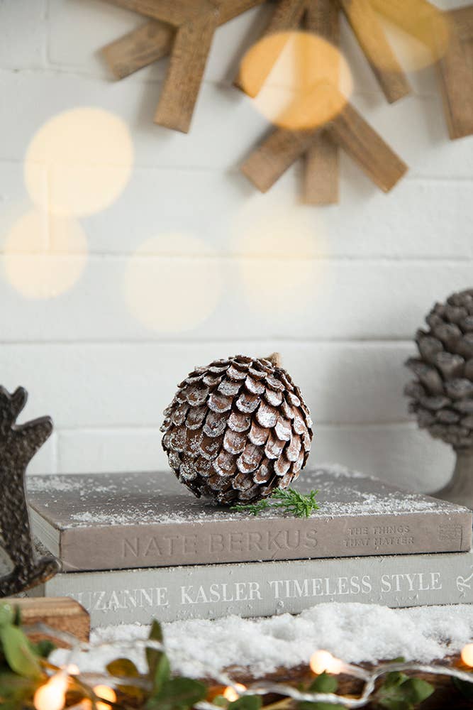 A&B Home Group Inc. - Wholesale Ornament - D4" Ball - Brown/White1