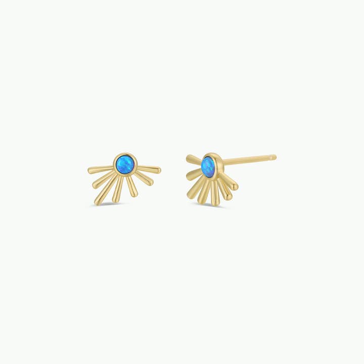 Sun Ray - Fire Opal - Gold Earrings and other Purchase Wholesale opal stud. Free Returns & Net 60 Terms on Faire trending on Faire.
