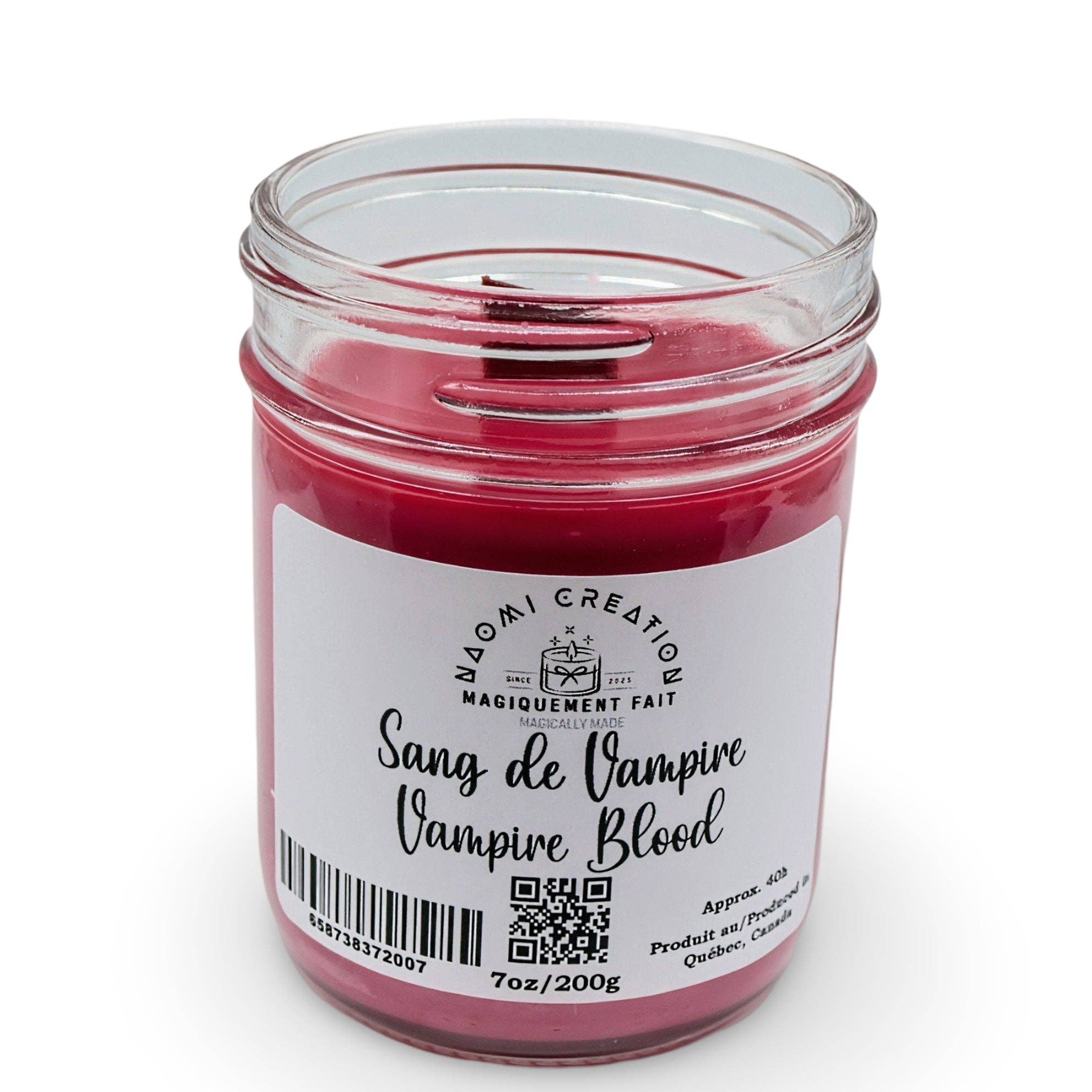 Arômes & Évasions – wholesale Jar/filled candle – Scented Candles - Vampire Blood - Wood Wick1