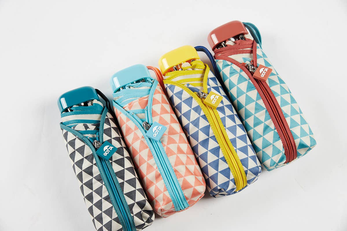 Ezpeleta - Wholesale Umbrella - Women's - Gotta folding umbrella for women with geometric print