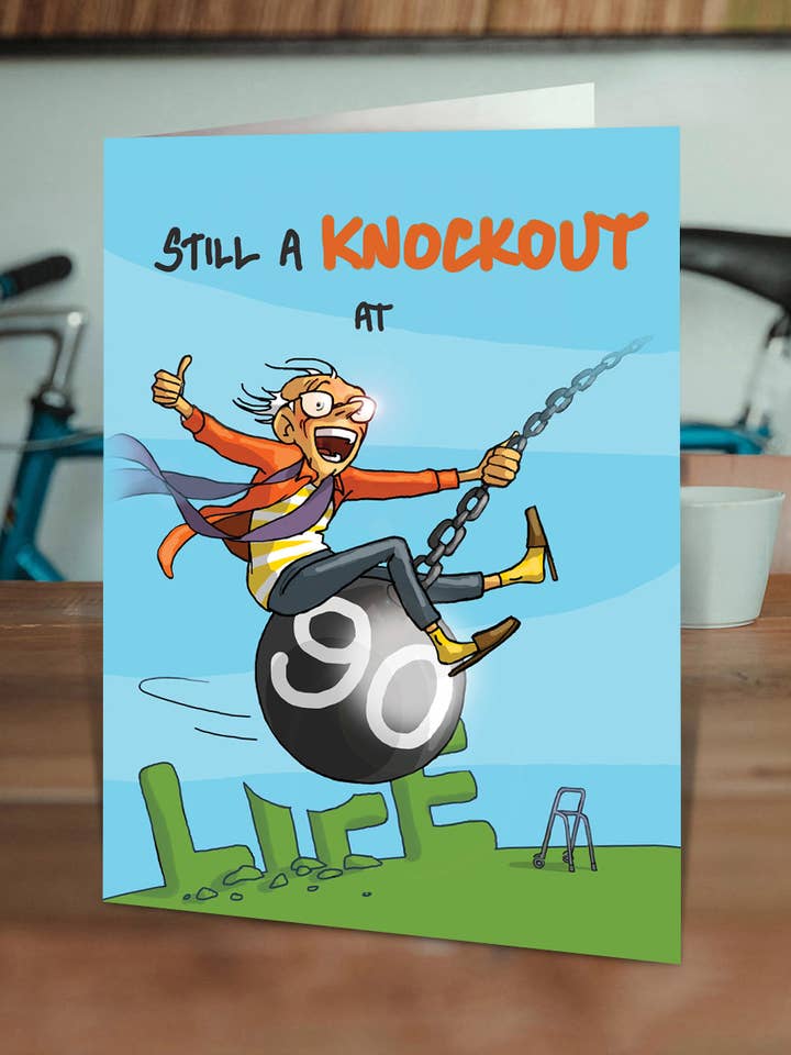 Carte Wrecking Ball de 90 ans — 90e anniversaire pour la vente par Brainbox Candy