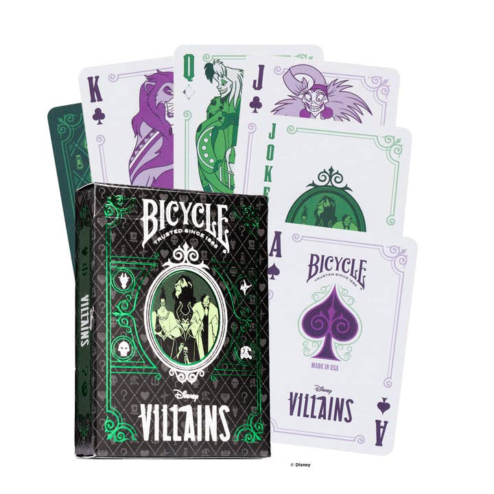 Cardshouse - Wholesale Playing Cards - Bicycle Disney Villains Green Playing Cards