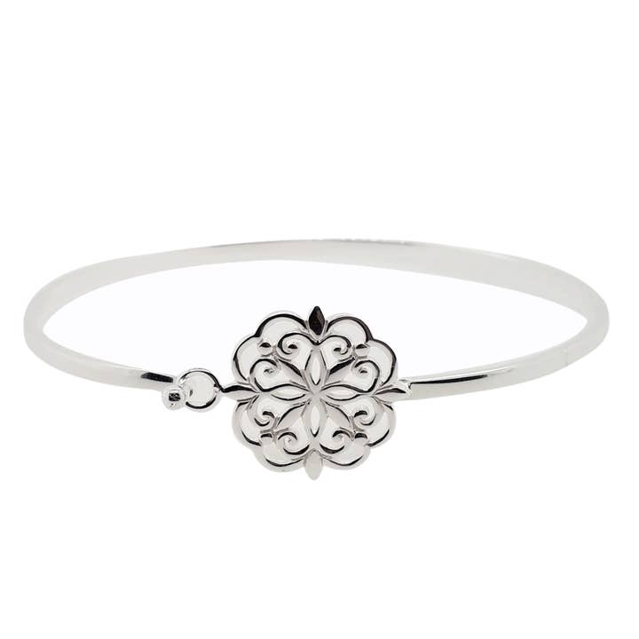 BANGLE S/S BLOEMENCLIP voor wholesale door Mountain Creek Jewellery