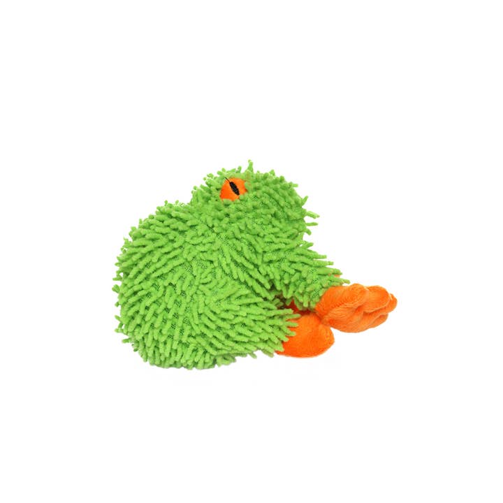 Tuffy Dog Toys - VIP Products - Wholesale Pet Squeaky Toy - Dog - Mighty Jr Micro Fiber Frog, Durable, Squeaky Dog Toy