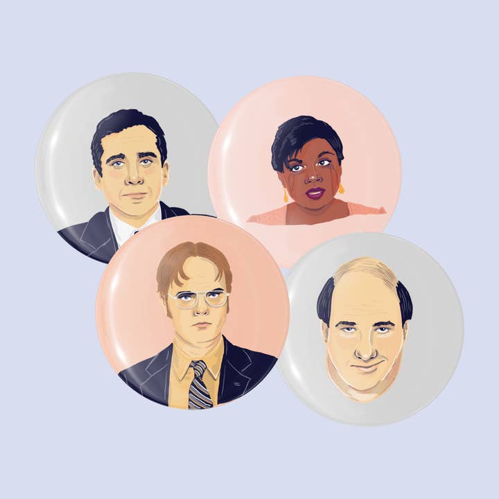 Amy Blue Illustration - Wholesale Lapel pin/button - The Office US