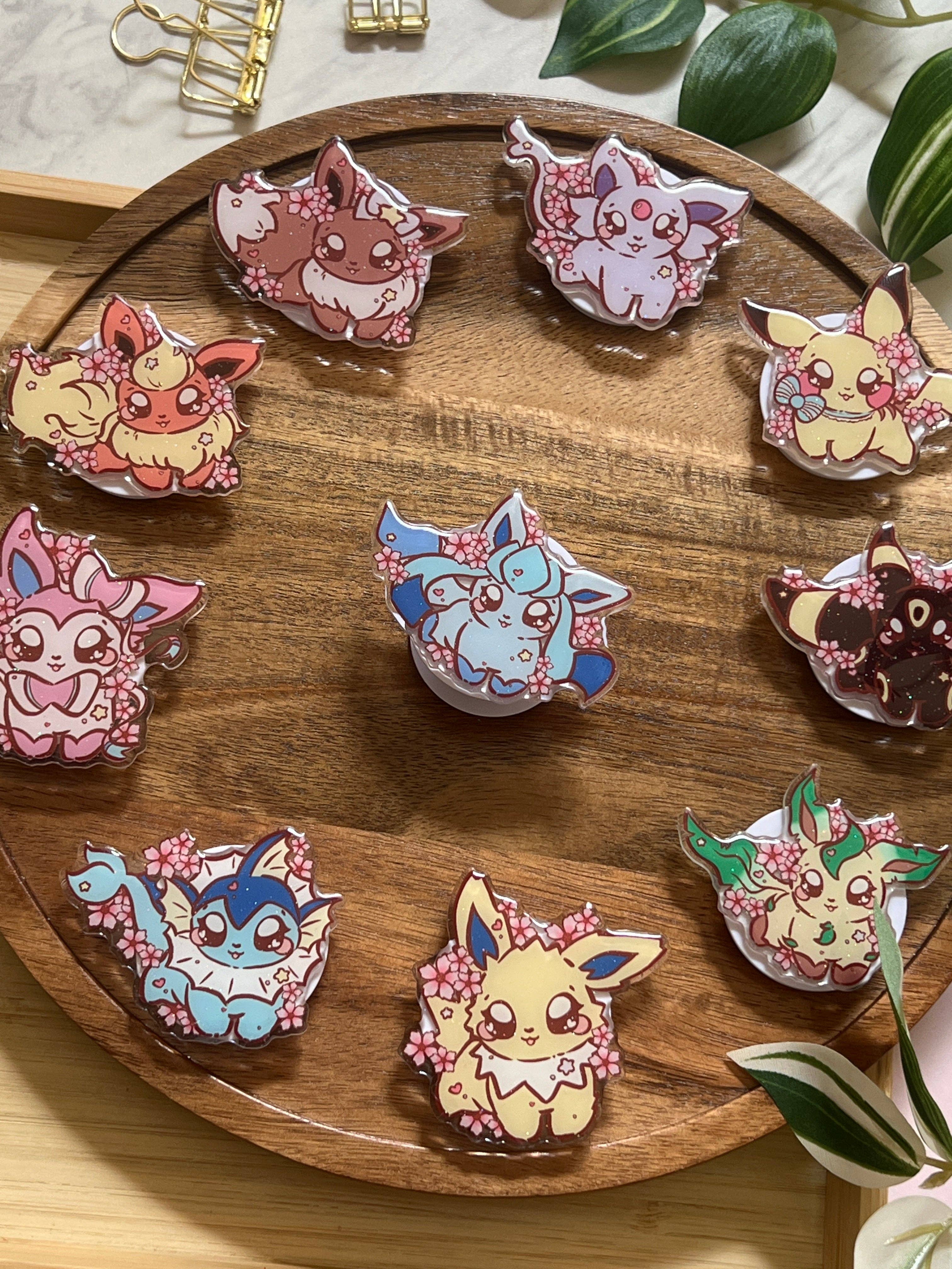 Peony Lee Art - Wholesale Phone Grip - Cherry Blossom Elemental Evolutions Glitter Epoxy Acrylic Phone Grips7