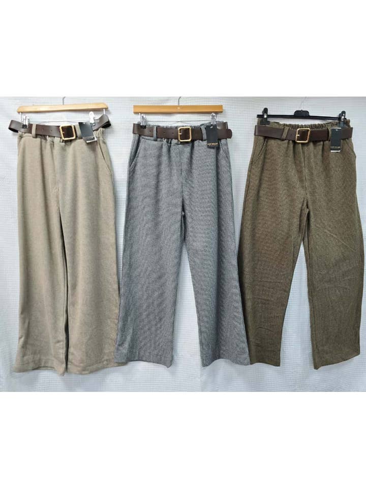 Kurt Muller - Wholesale Pants – Women's - Tweed Check Wide Leg Trousers1