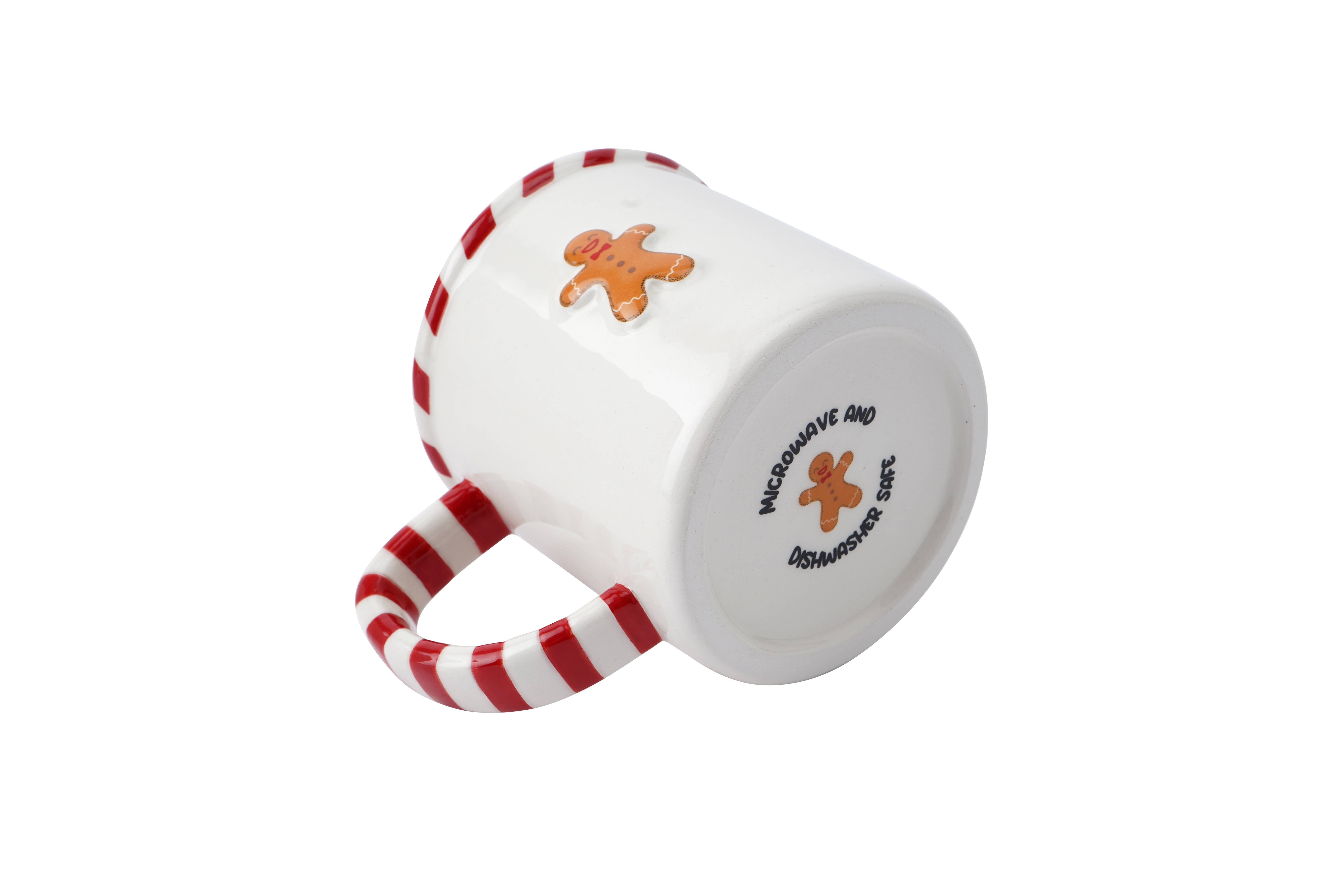 CGB Giftware – wholesale Kaffekoppar – Christmas Gingerbread Man stengodsmugg4