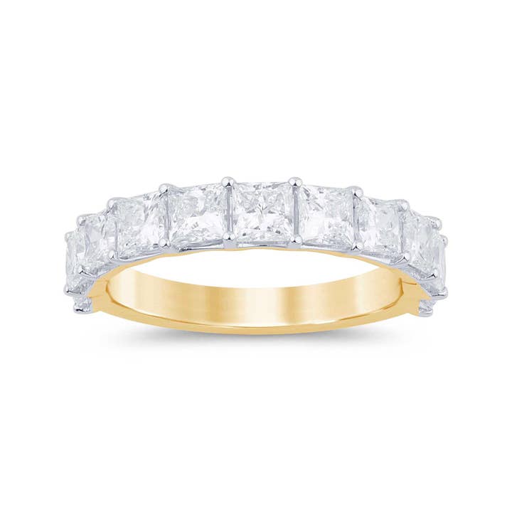Bague en diamant de laboratoire taille princesse certifiée 2,75 CTW Vs en or 14K pour la vente par White Rock