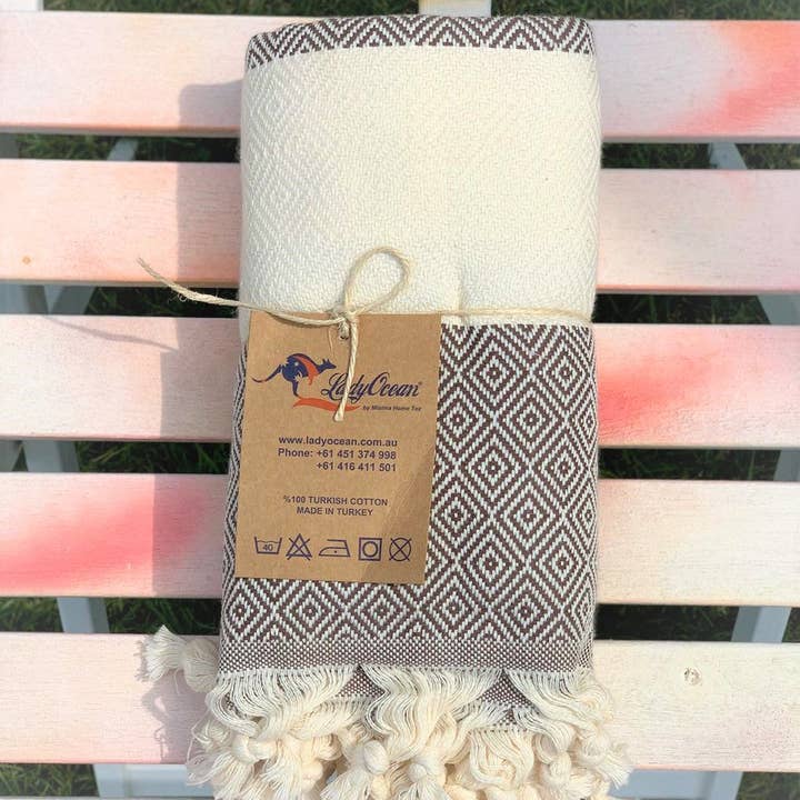 %100 Original Turkish Cotton Towels -Brownie- for wholesale by LADY OCEAN