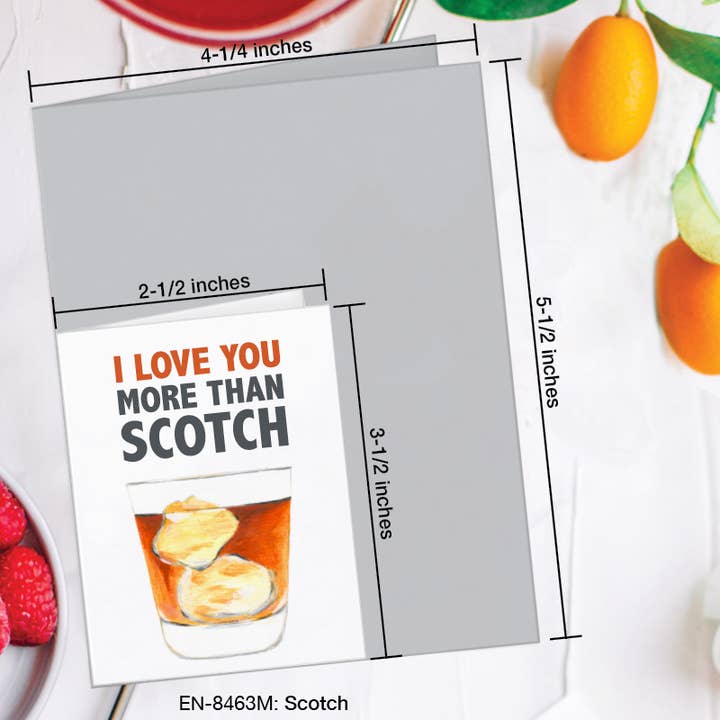 Printed Canvas – Engroshandel Kærlighedskort – Scotch, lykønskningskort (#8463M)1