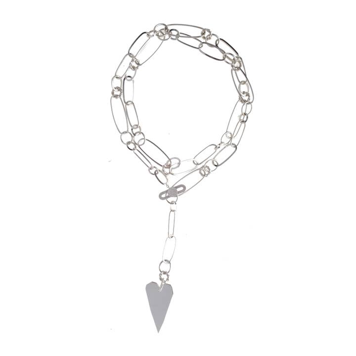 MY WILD HEART HALSKETTE VERSILBERT RHODINIERT, HANDGEMACHT ITALIEN für den Großhandel von PNG68