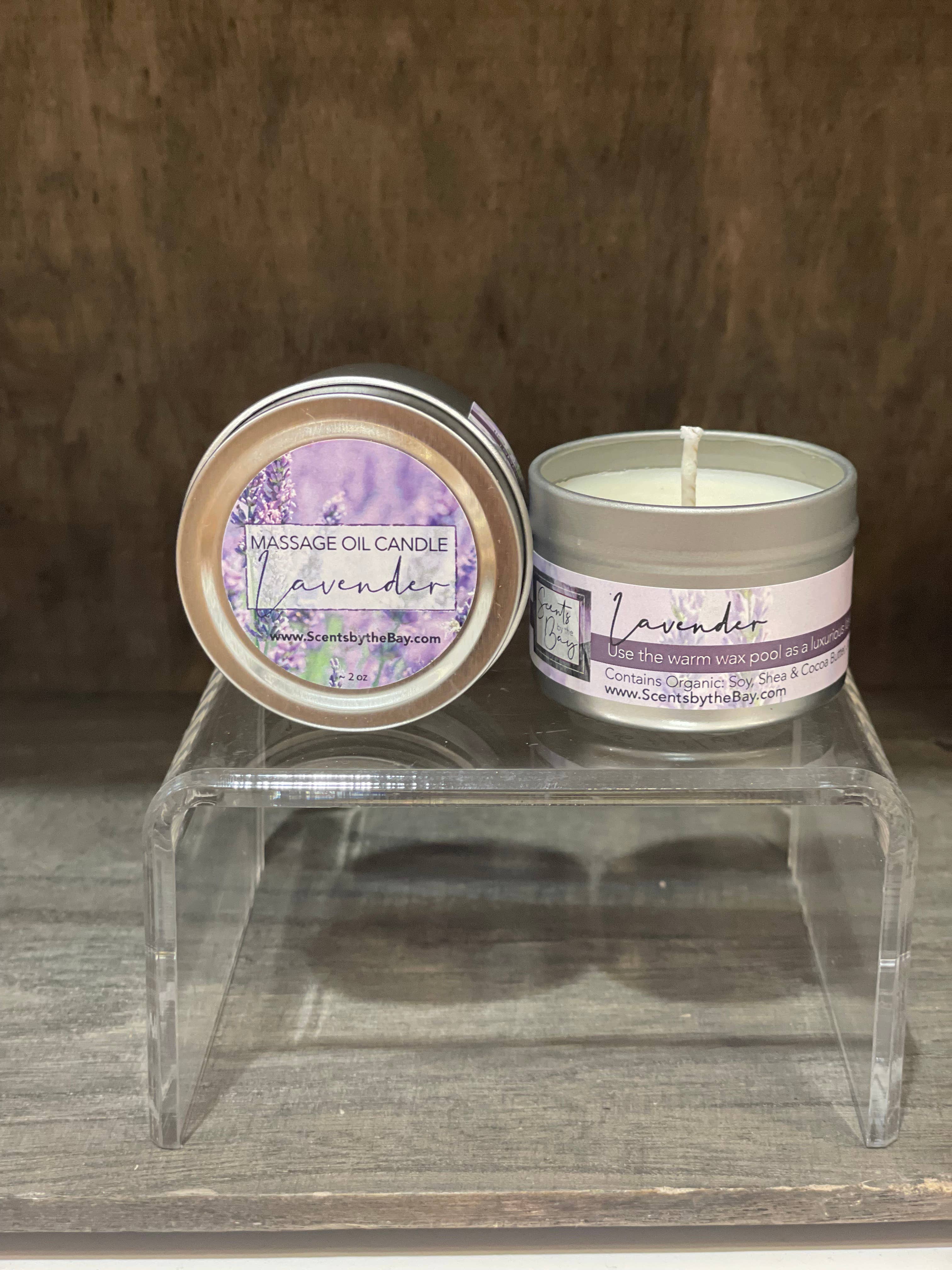 Scents by the Bay - Wholesale Travel Candles - 2 oz Travel Tin: Organic Massage Oil Candle6