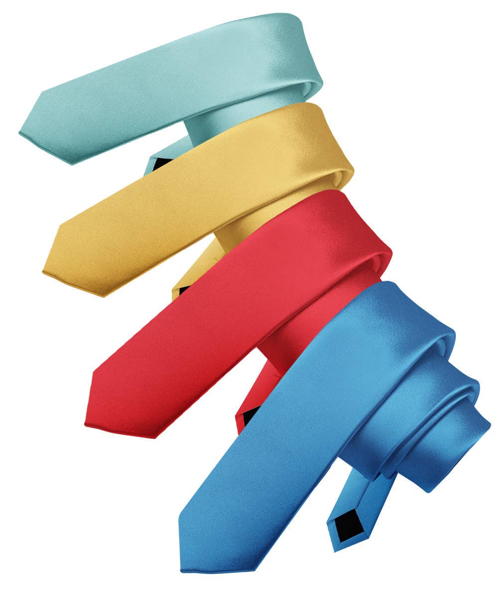 Dubal Brothers - Vente Cravate – homme - Cravate fine unie (4 paquets) par Vittorio Farina56