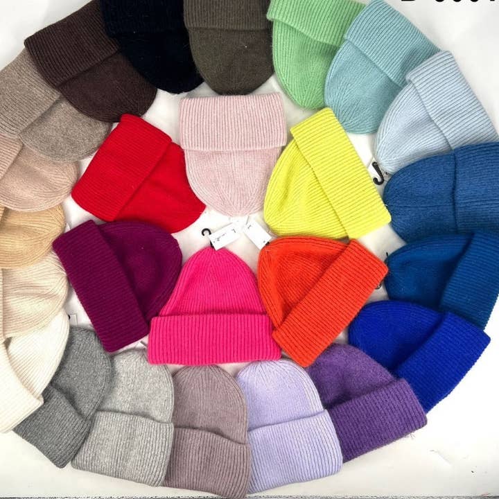 MA01 Cozy Soft Angora Blend Ribbed Knit Beanie LOOWIE for wholesale by LOOWIE