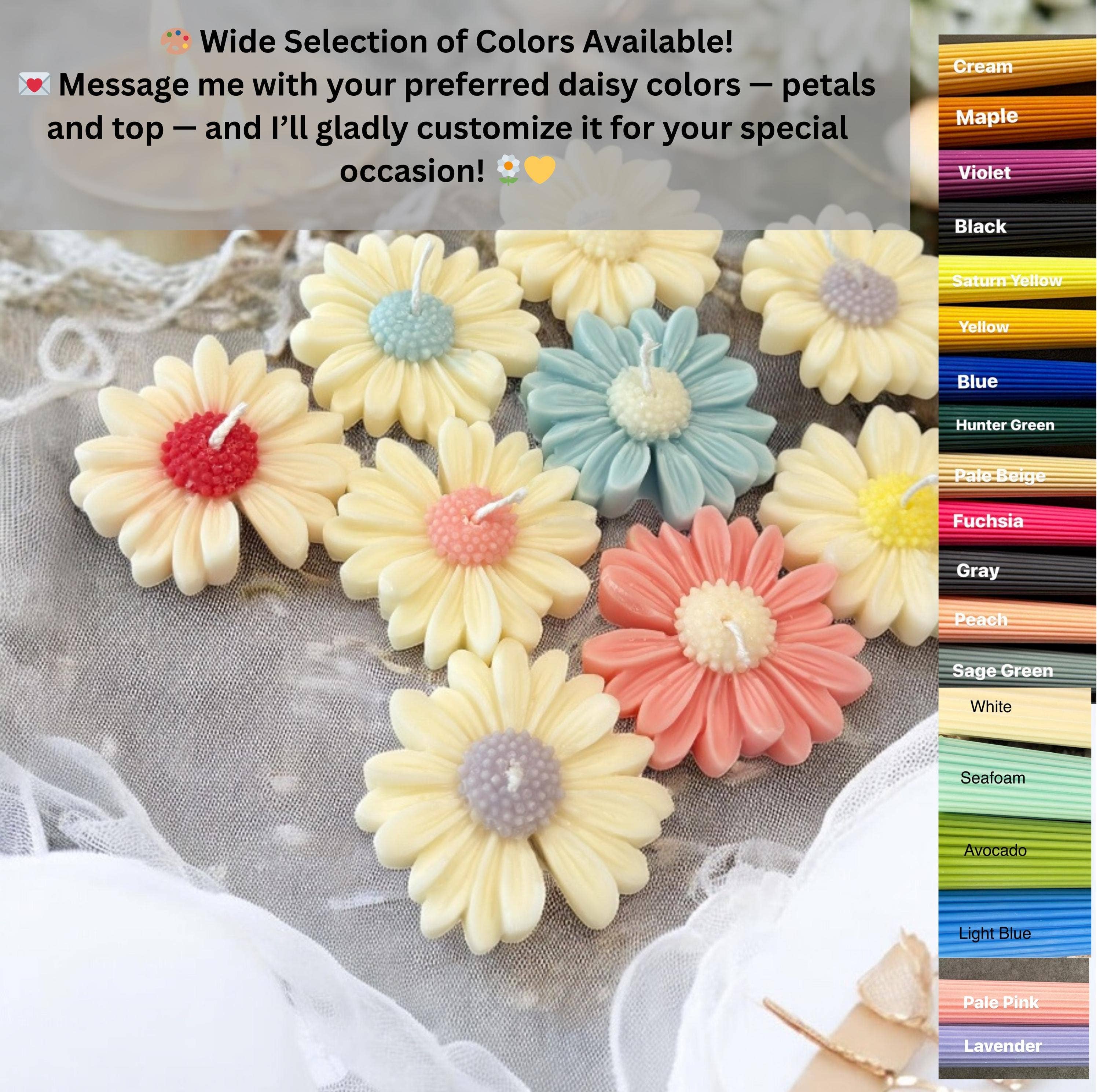 Karly’s Candles - Wholesale Party gift - Daisy Soy Wax Candles 4 oz - Baby, Bridal & Wedding Favors3