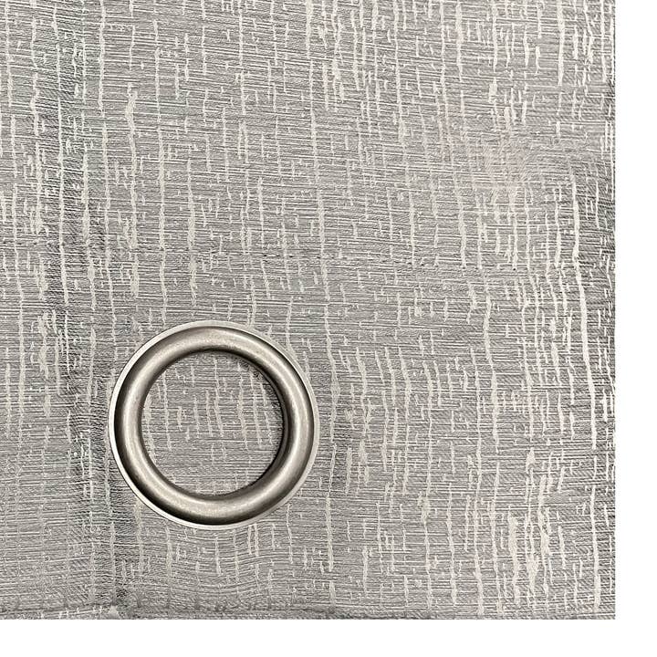 home mart goods - Wholesale Curtain - 2 Piece Silver Textured Silky Blackout Curtain Panel Set