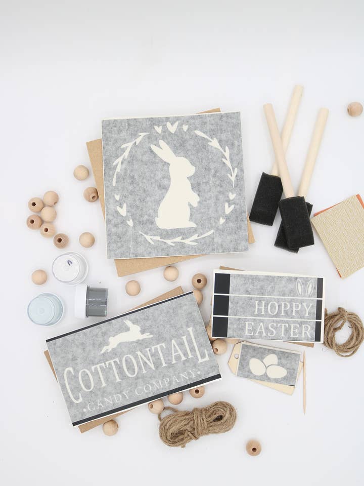 Cottontail Candy Company - Easter Sign Bundle | DIY Kit for wholesale by Rustic Chalk Decor