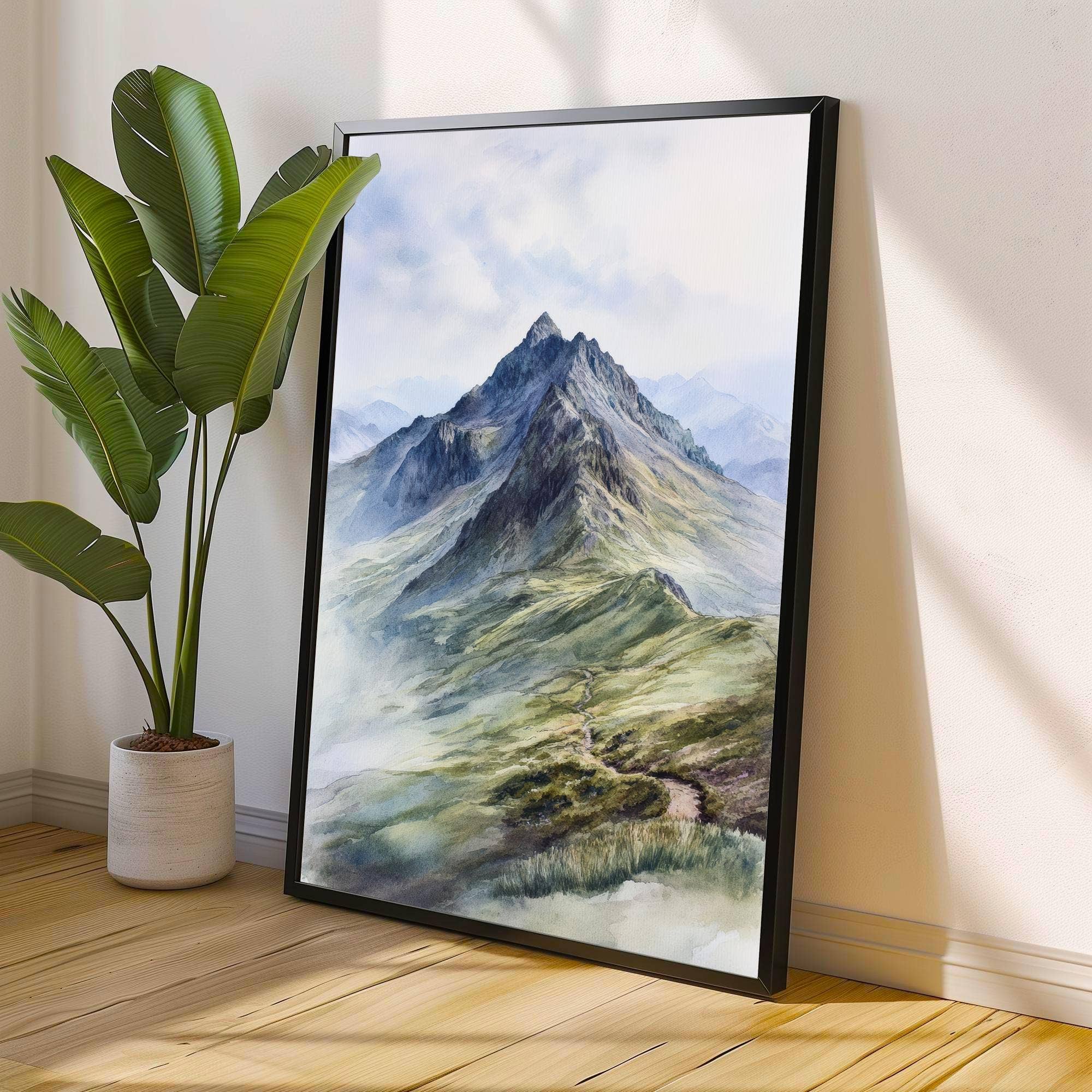 InkNPrintz – wholesale Art print – Scafell Pike Watercolor Painting Lake District Art Scafell Pike Poster Scenic Mountain Watercolor UK Landscape Decor4
