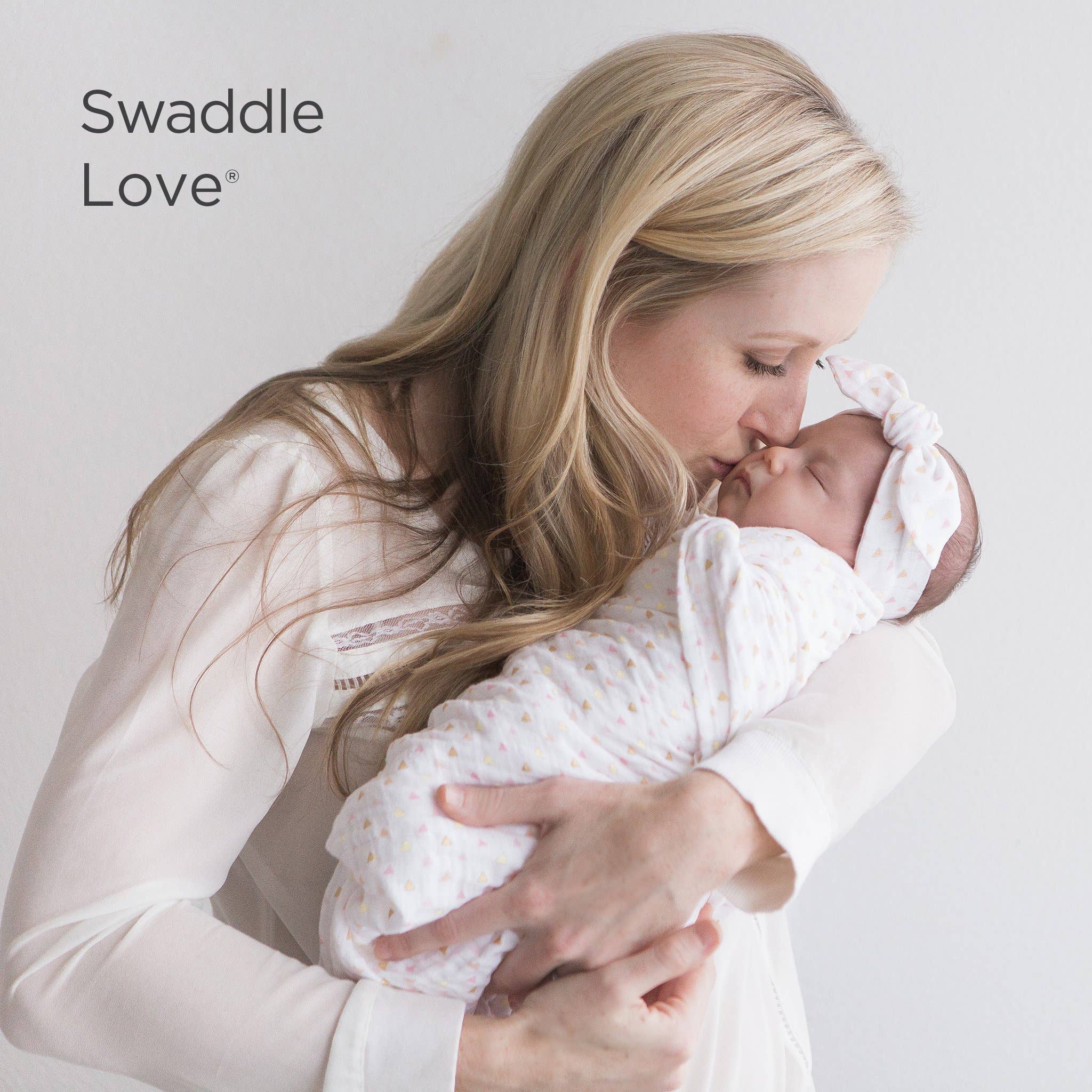 SwaddleDesigns - Wholesale Swaddle Set - Baby - Muslin Swaddle Blankets, Set of 3, Floral with Gold Shimmer 5