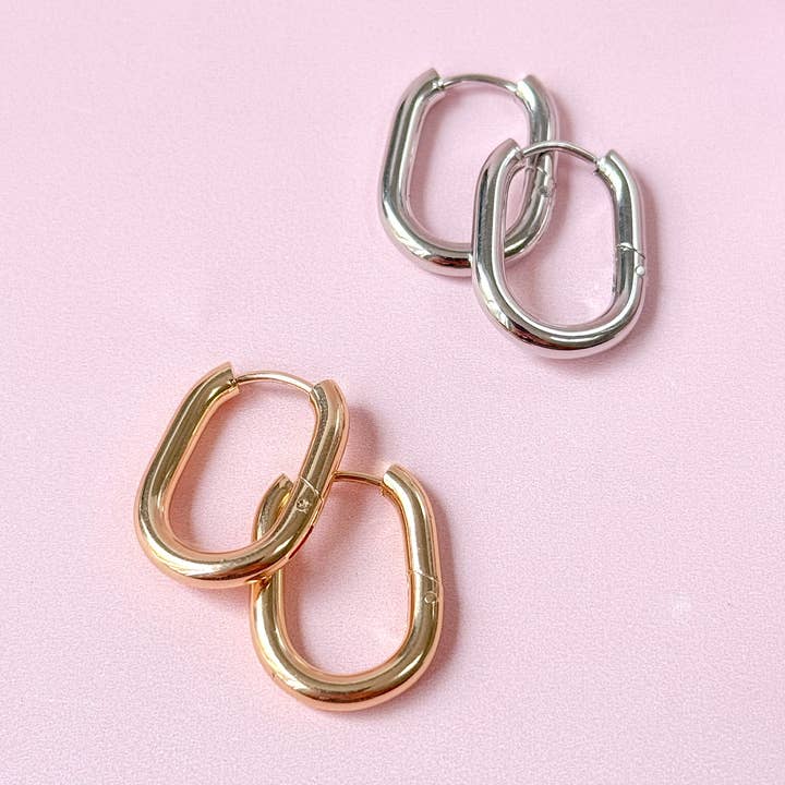Golden Hour Designs – wholesale Hoop earrings – Squoval Hoops - Simple, Daily Wear, Staple Earrings11
