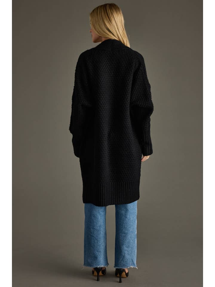 Panache Apparel Co. - Vente Cardigan – femme - Cardigan en tricot noir4