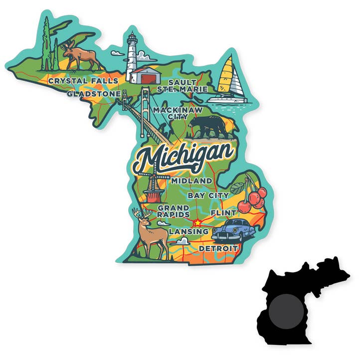Morris Magnets - Wholesale Magnet - Magnet - Michigan Across America 2.01