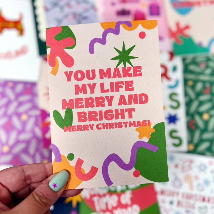 Jul 'Du gör mitt liv glatt och ljust' kort för wholesale av Xoxo Designs by Ruth