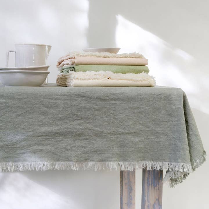 Indaba Trading - Wholesale Tablecloth - Linen Blend Tablecloth, Laurel