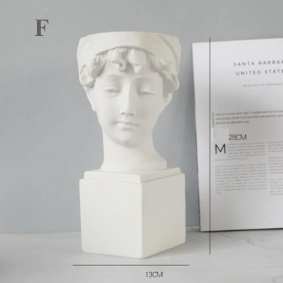 Homerely (We Cover All Import Duties) – wholesale Vase – Resin Human Head Portrait Vase5