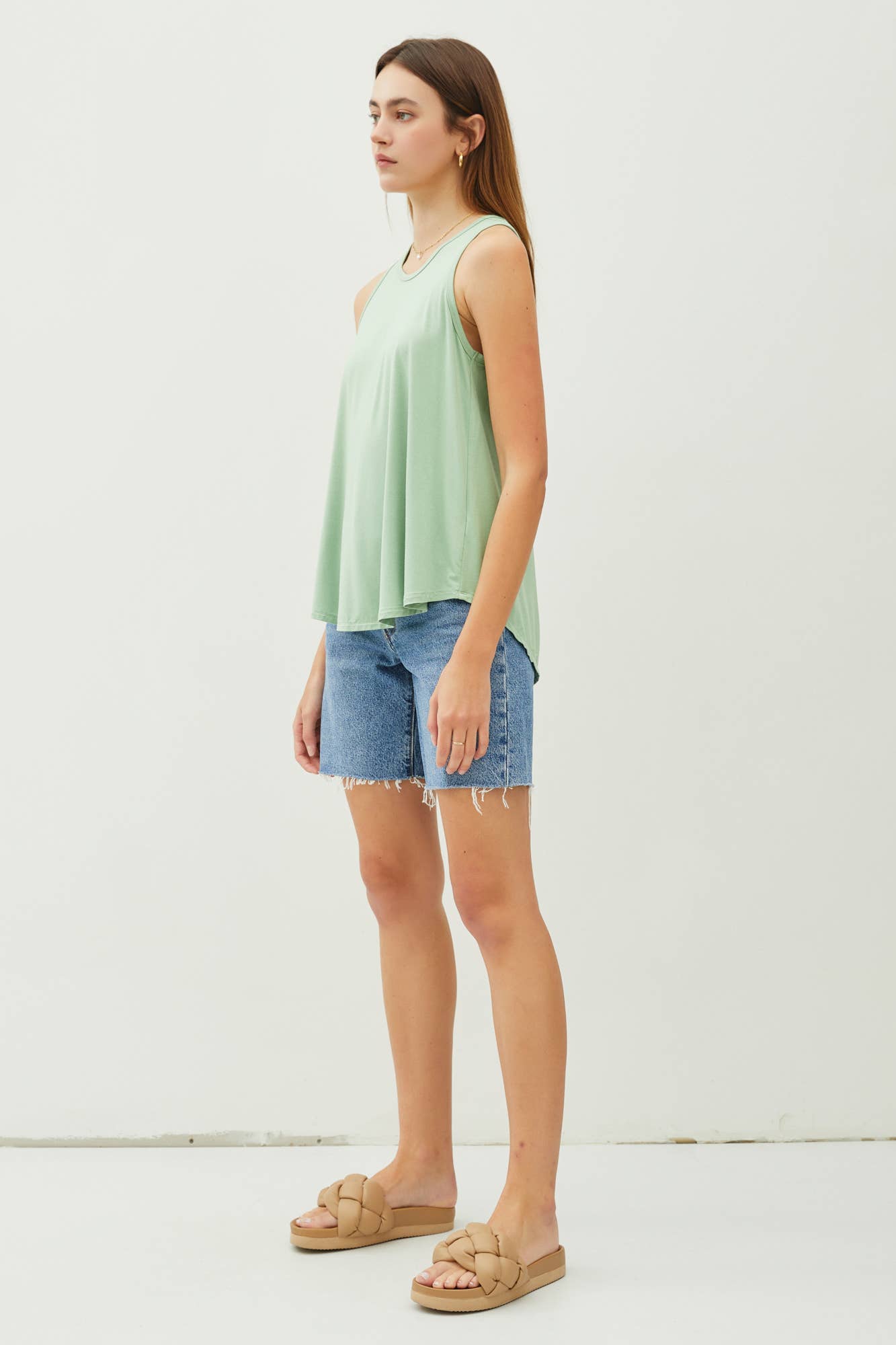 Be Cool - Wholesale Tank Top - Women's - SOFT FLOWY ROUND NECK TANK TOP14