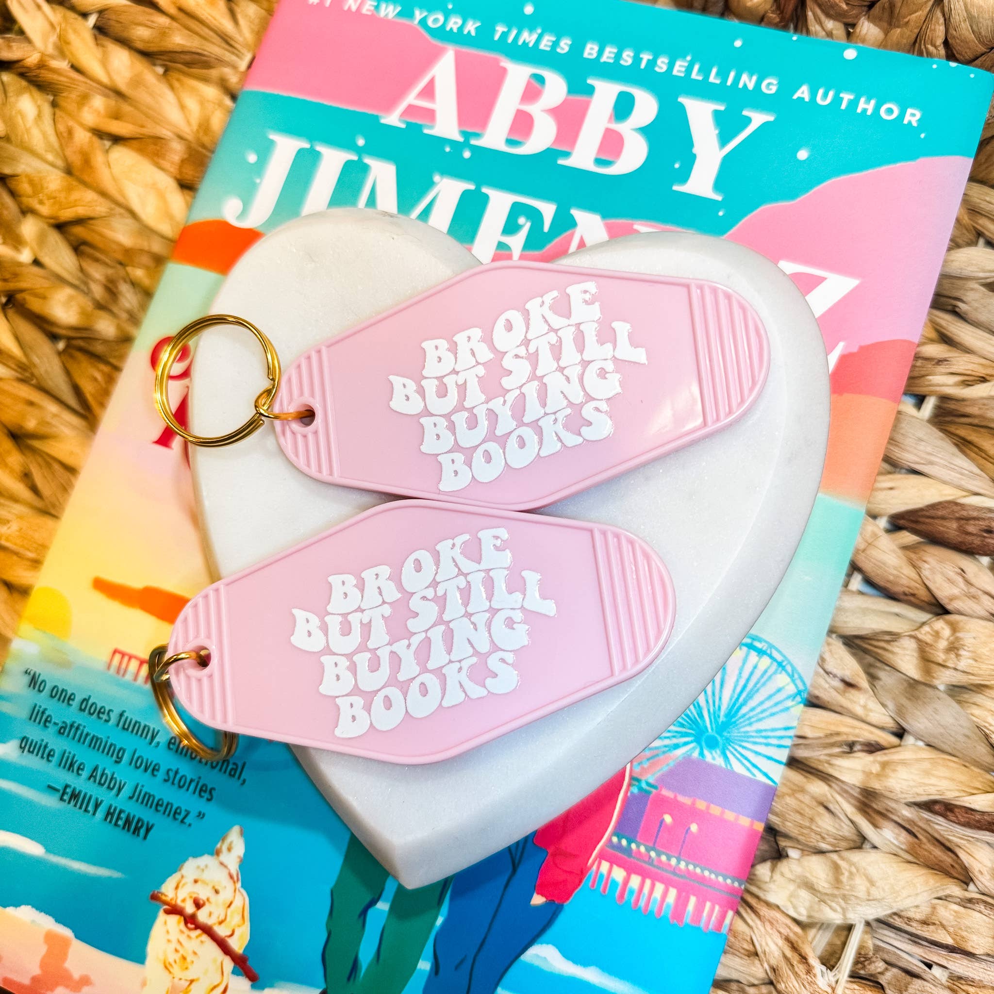 The Swoon Room - Wholesale Keychain - Women's - Broke But Still Buying Books Motel Keychain1