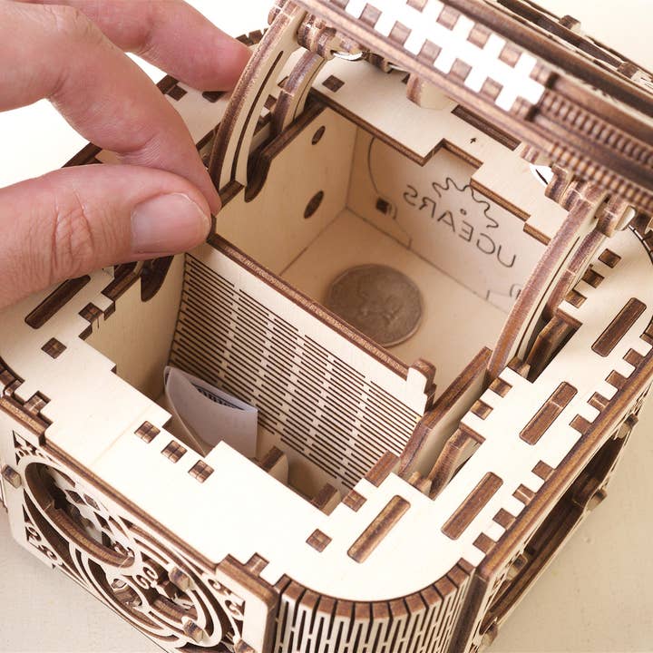 Ukidz LLC - Wholesale DIY Craft Kit - UGears Treasure Box -Wooden 3D Puzzles - DIY4