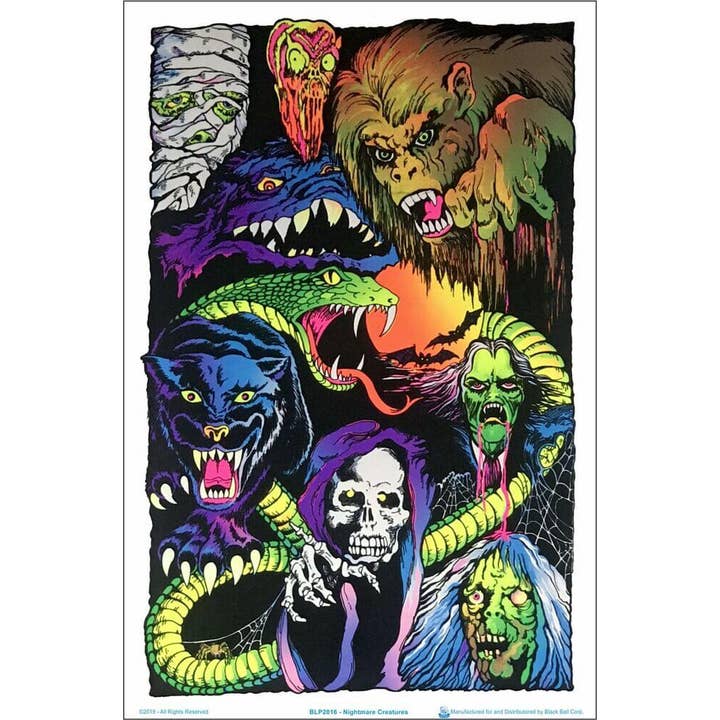 Scorpio Posters - Wholesale Poster - Nightmare Creatures Black Light Poster - 23" x 35"