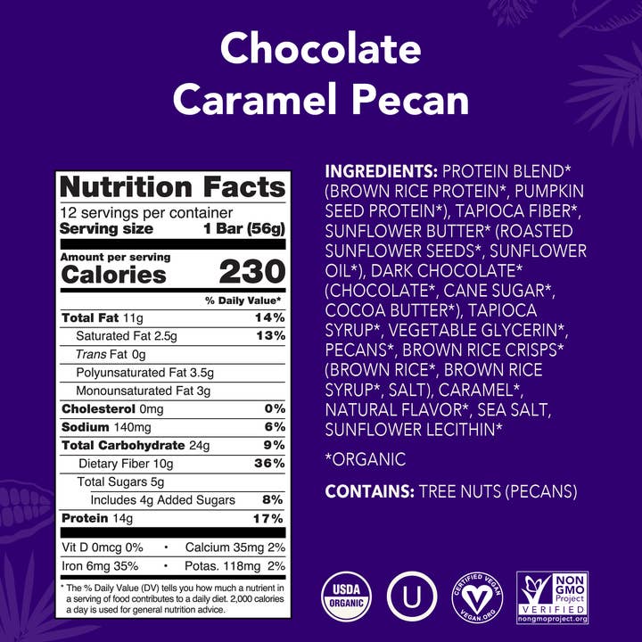 Aloha - Wholesale Snack Bar - Chocolate Caramel Pecan Protein Bar2