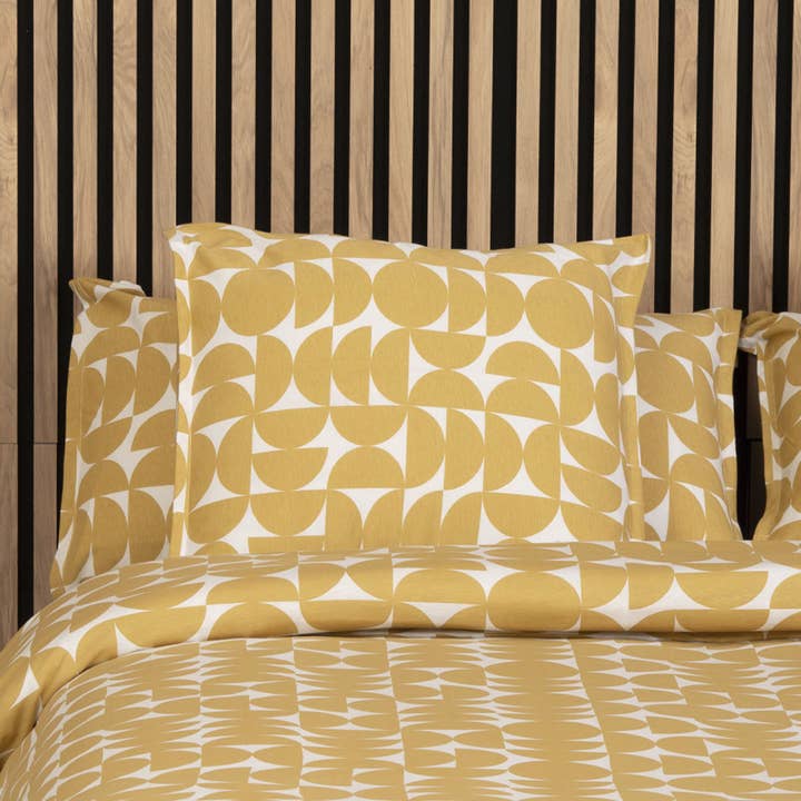 Ocre Almohada algodón Jersey - ropa de cama Pop ocre de venta al por mayor en Faire