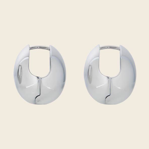 Egg Petite Hoops Zilver voor wholesale door Pourquoi