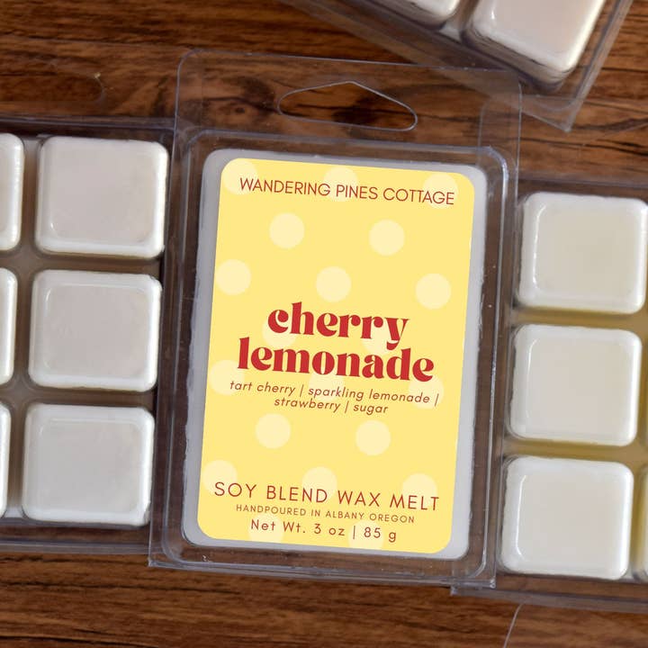 Cherry Lemonade Wax Melts Clamshell - 3 oz for wholesale by Wandering Pines Cottage