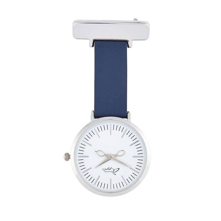 Aurora Fob 35 in pelle bianco/argento/blu navy per la vendita all'ingrosso da parte di BERMUDA WATCH COMPANY
