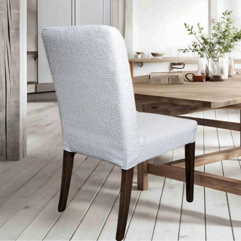REMOVED BRAND – Großhandel Stuhl-/Sofa-Schonbezug – Boucle Esszimmerstuhlbezüge, naturweiß, kompatibel mit IKEA Henriksdal, 2er-Set1