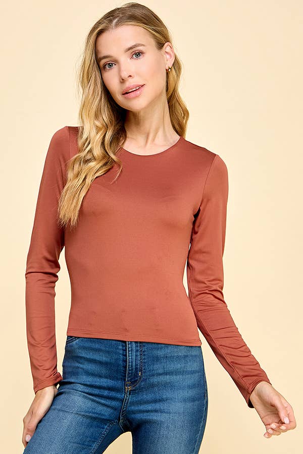 Heart & Hips - Wholesale Knit Top - Women's - JT44718LD - LONG SLEEVE DOUBLE LAYERED TOP4