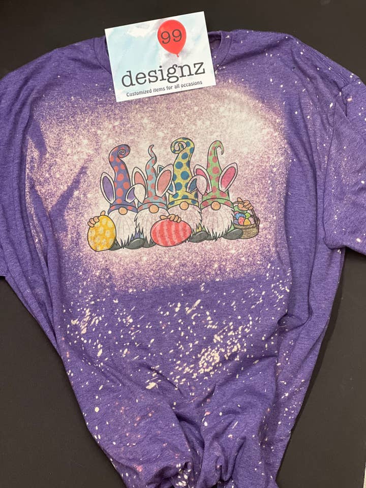 99designz - Venta al por mayor Camiseta serigrafiada - Mujer - Camiseta blanqueada de gnomos de Pascua2