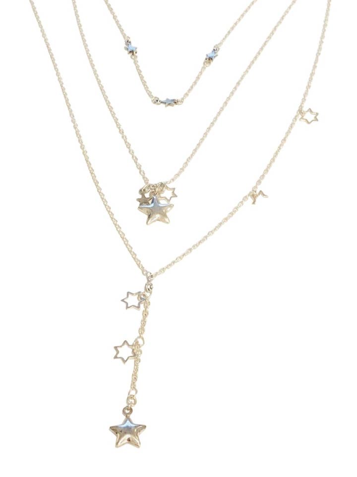 Collier goutte asymétrique Cluster étoile OOAK pour la vente par Links & Locks