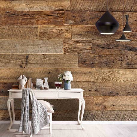 Jess Art Decoration - Wholesale Wallpaper - 3D Wood Grain Rectangle Brown Wall Mural Wallpaper YXL 11852