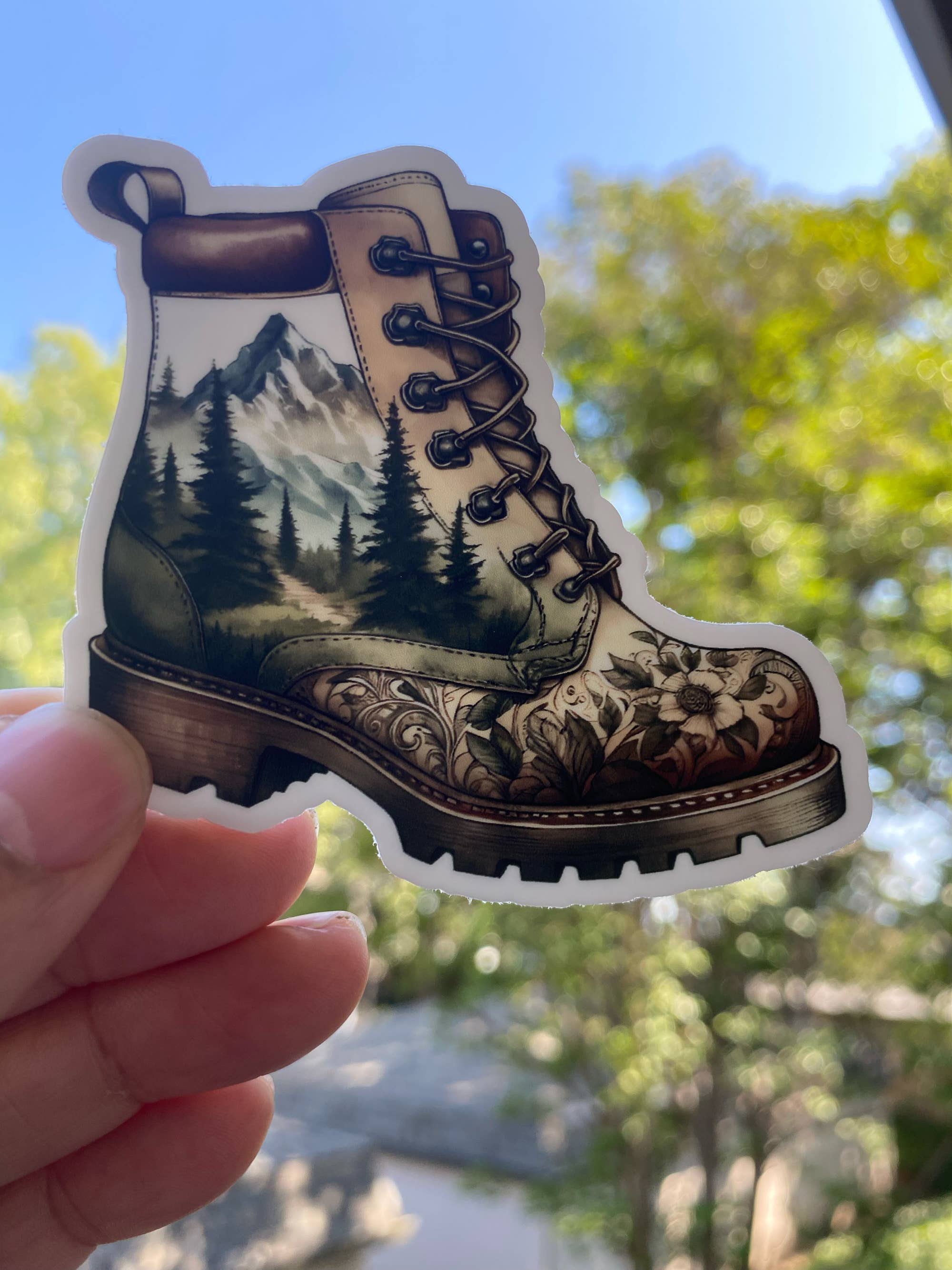 PiggyPrintStickers - Wholesale Sticker - Forest Hiking Boot Sticker4