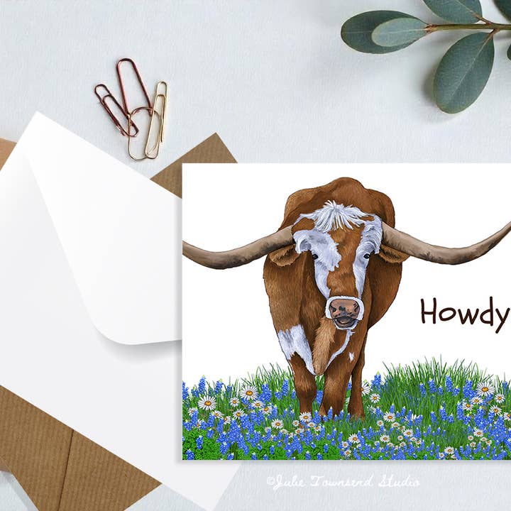 Julie Townsend Studio - Wholesale Stationery/Notecard Set - A2 Card Set - Cute Cow Thank You Cards - Set of 10 Cards3