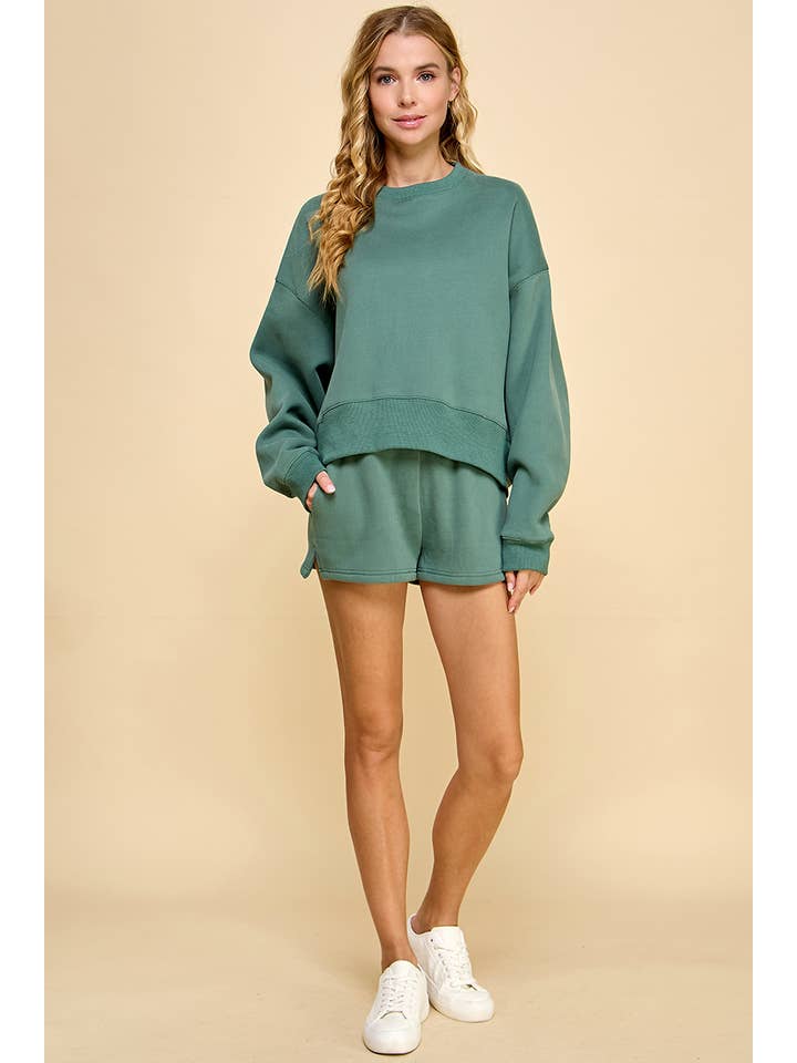 TCEC - Wholesale Sweatshirt - Women's - CT7976-Dropped Shoulder Sweatshirt