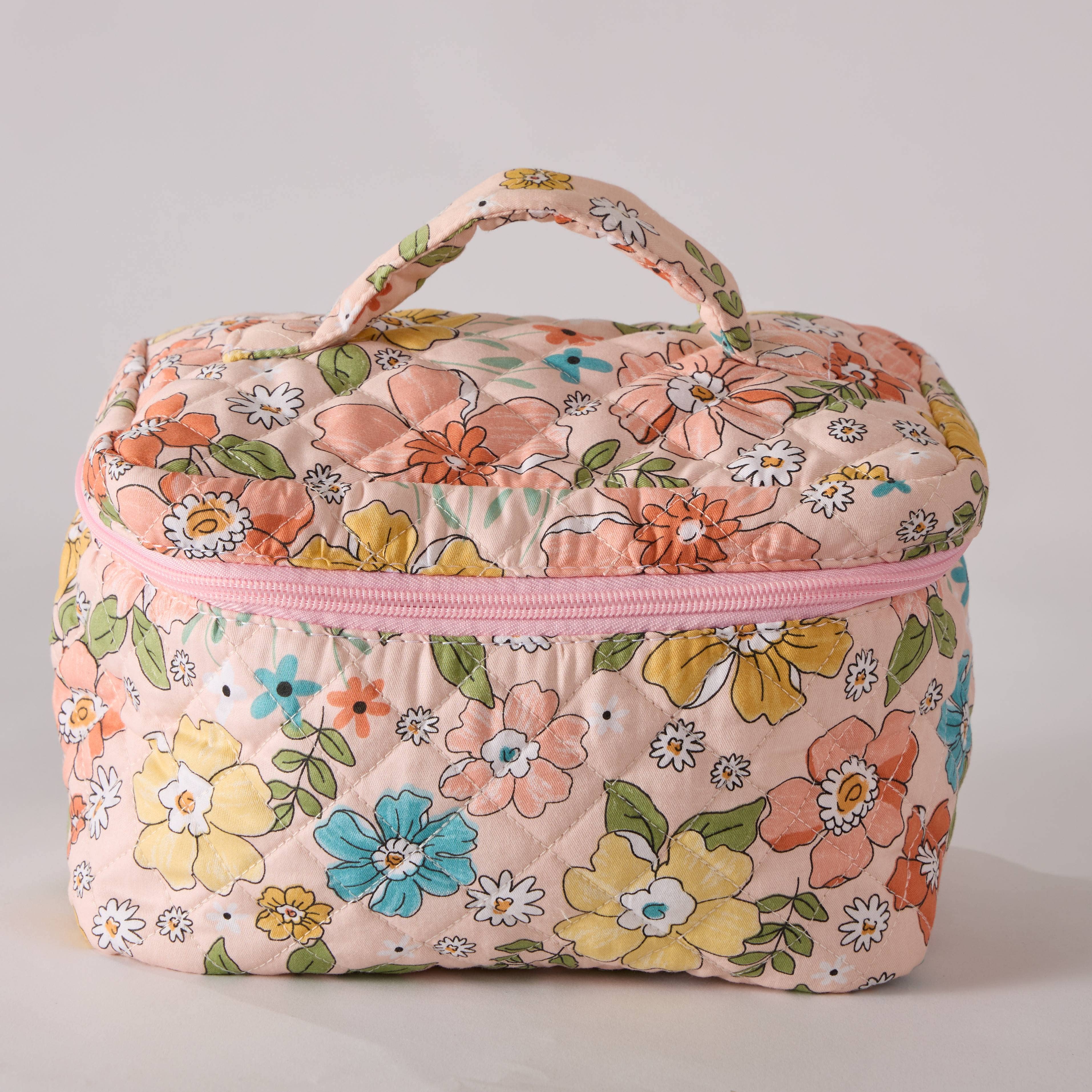 Sparkle Being - Venta al por mayor Bolsa para maquillaje - Bolsa de maquillaje acolchada con diseño floral Bloom - Bolsa de aseo2