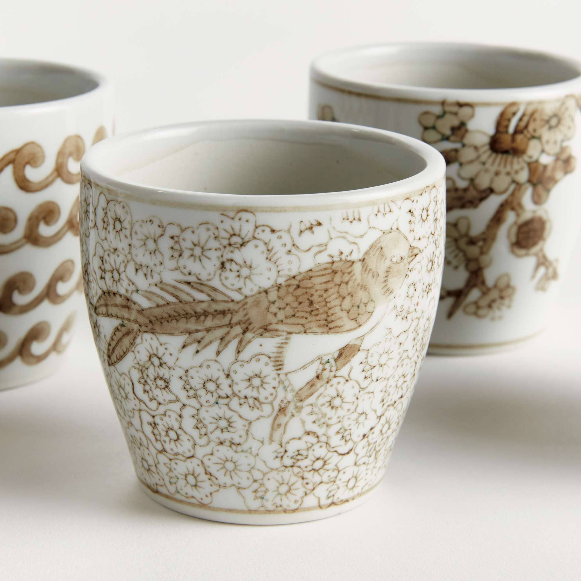 Napa Home & Garden - Wholesale Indoor Pot - Province Mini Flower Pots, Set of 6 - Brown & White Ceramic4