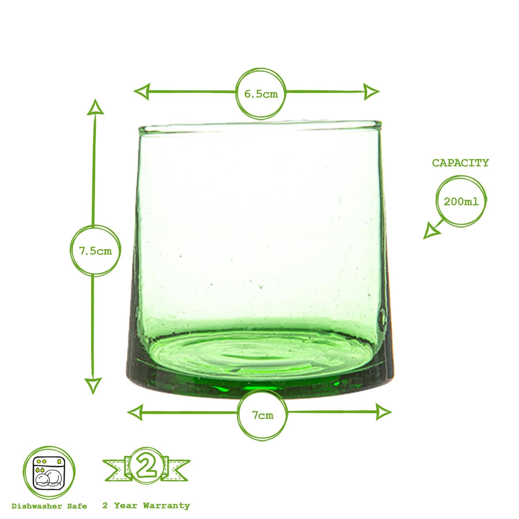 Rinkit Ltd - Wholesale Drinking Glass/Cup - Nicola Spring Merzouga Recycled Tumbler Glass 200ml Green4